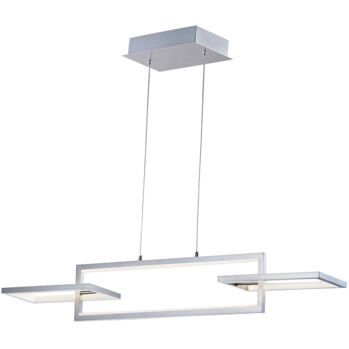 Link Satin Nickel LED Single Pendant - Pendants