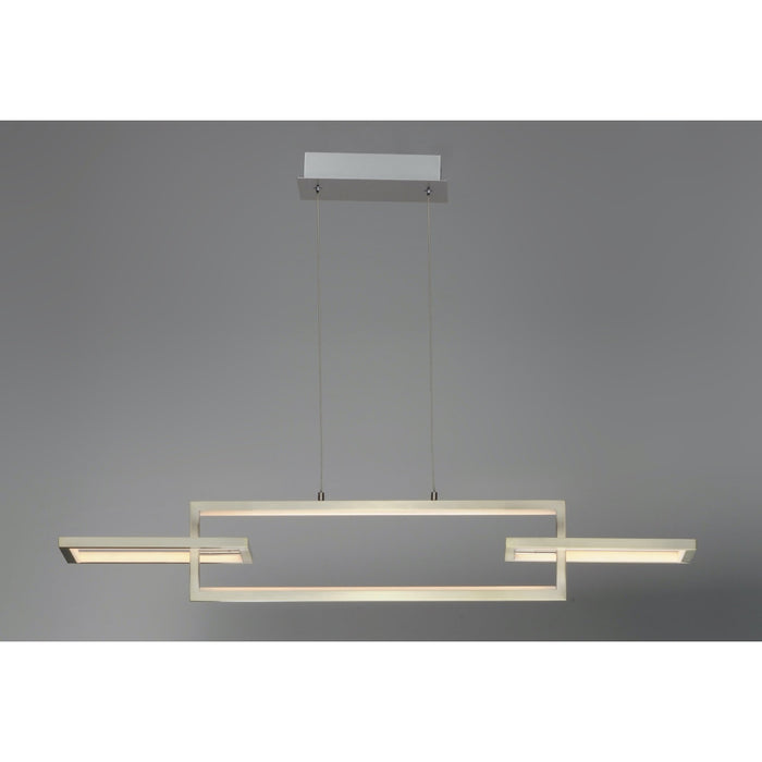 Link Satin Nickel LED Single Pendant - Pendants
