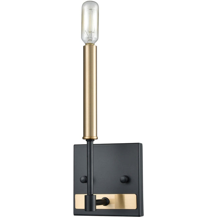 Livingston Matte Black Satin Brass Vanity Light - Bath & Vanity