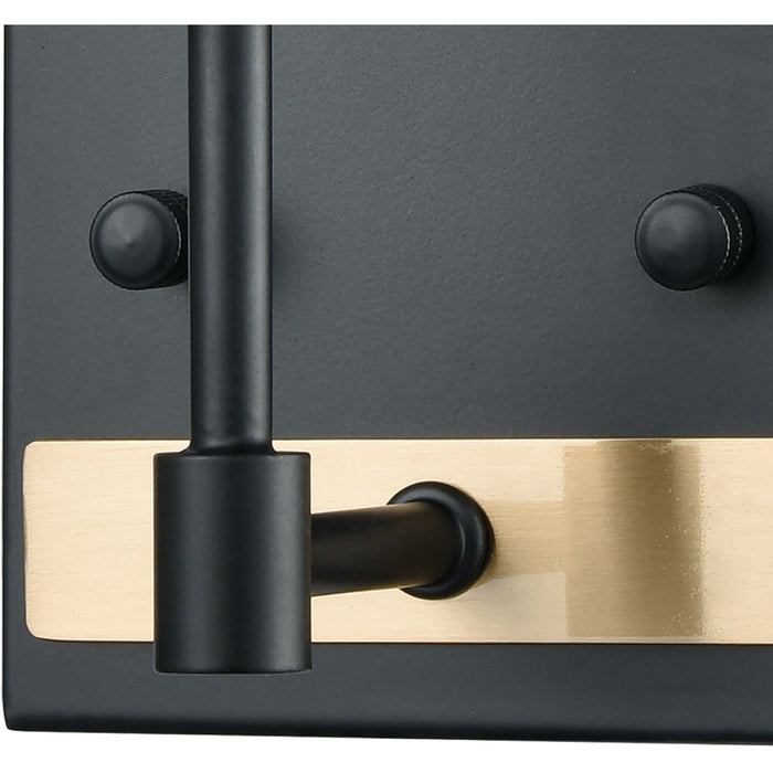Livingston Matte Black Satin Brass Vanity Light - Bath & Vanity