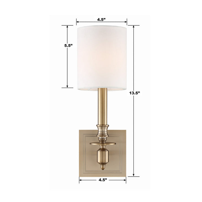 Llyod 1 Light Aged Brass Wall Mount - Wall Sconces
