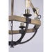 Lodge Weathered Oak / Bronze Chandelier - Chandeliers