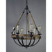 Lodge Weathered Oak / Bronze Chandelier - Chandeliers