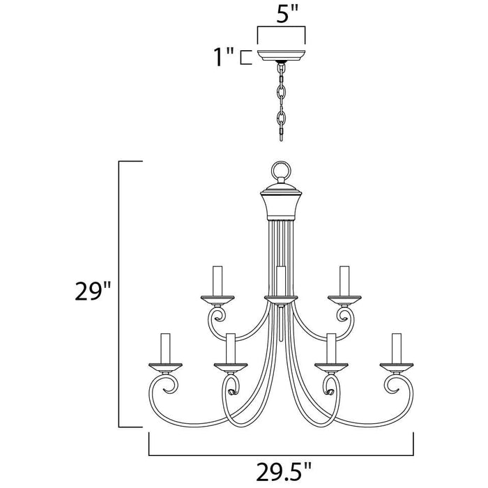 Loft Oil Rubbed Bronze Chandelier - Chandeliers