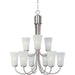 Logan Satin Nickel Chandelier - Chandeliers