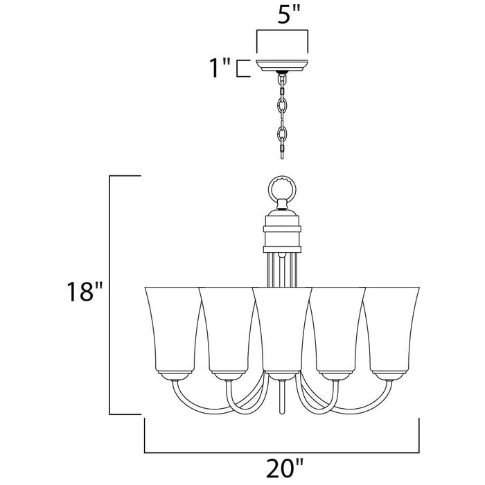 Logan Satin Nickel Chandelier - Chandeliers