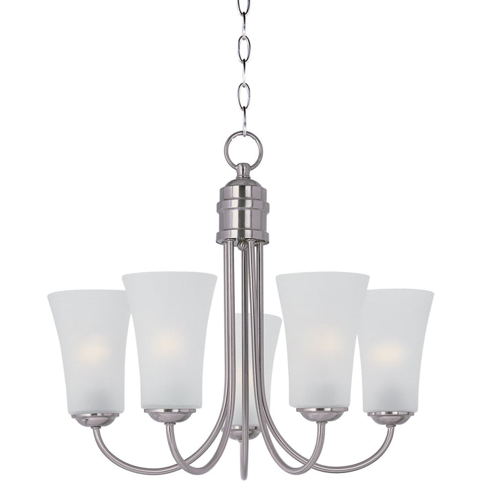 Logan Satin Nickel Chandelier - Chandeliers