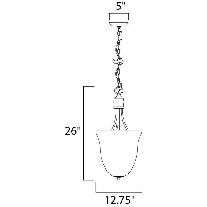 Logan Satin Nickel Entry Foyer Pendant - Pendants