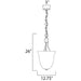 Logan Satin Nickel Entry Foyer Pendant - Pendants