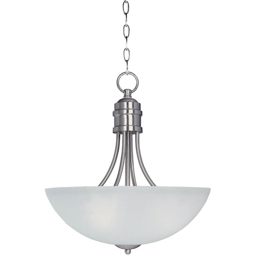 Logan Satin Nickel Invert Bowl Pendant - Pendants