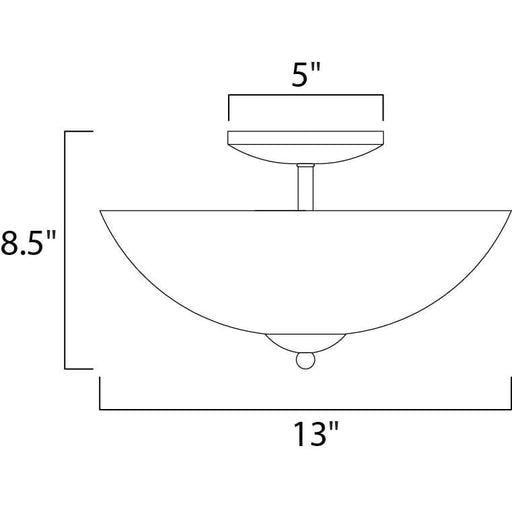Logan Satin Nickel Semi-Flush Mount - Semi-Flushmounts