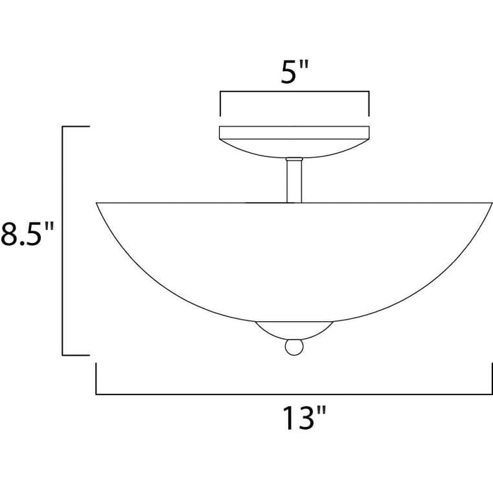Logan Satin Nickel Semi-Flush Mount - Semi-Flushmounts
