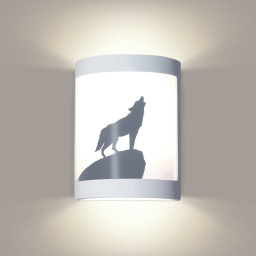 Lone Wolf Satin White LED Wall Sconce - Wall Sconce