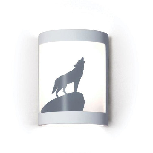 Lone Wolf Satin White LED Wall Sconce - Wall Sconce