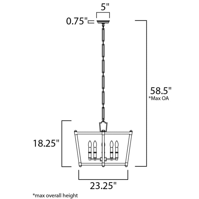 Lucent Polished Nickel Chandelier - Chandeliers