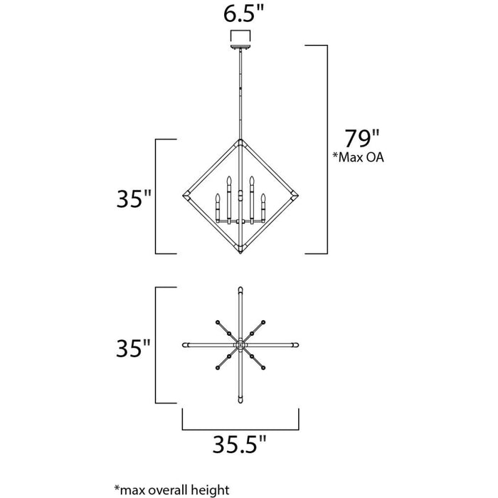 Lucent Polished Nickel Multi-Light Pendant - Pendants