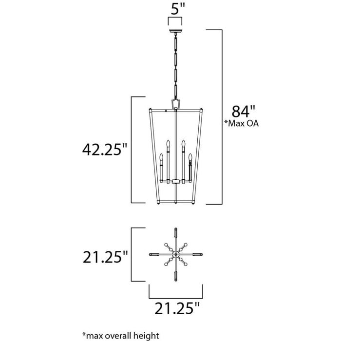 Lucent Polished Nickel Multi-Light Pendant - Pendants