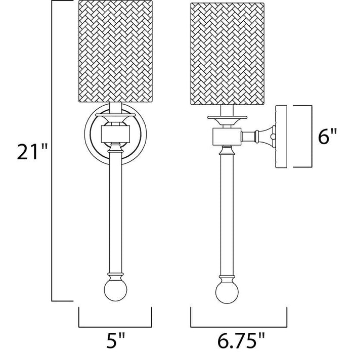 Lucent Polished Nickel Wall Sconce - Wall Sconce