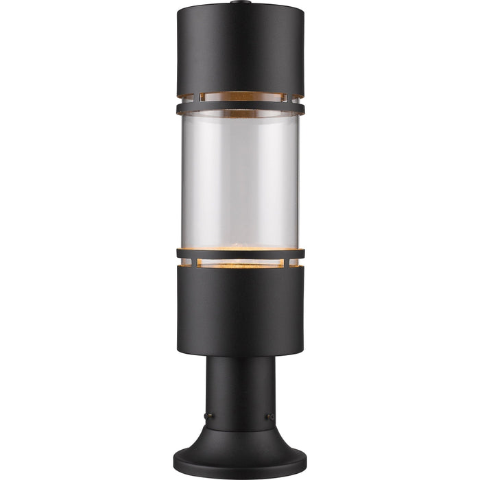 Luminata Black LED Outdoor Pier Mounted Fixture | theLightShop