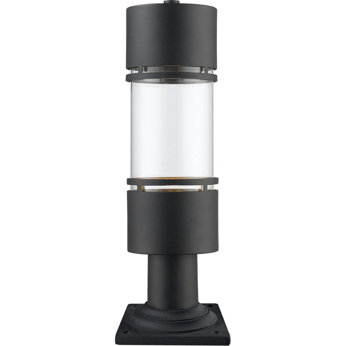 Luminata Black LED Outdoor Pier Mounted Fixture | theLightShop