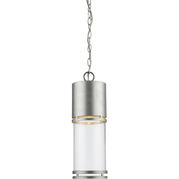 Luminata Brushed Aluminum LED Outdoor Chain Mount Ceiling Fixture | theLightShop