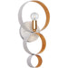 Luna 1 Light Matte White Antique Gold Sphere Sconce - Wall Sconce