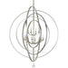 Luna 12 Light Antique Silver Sphere Chandelier - Chandeliers