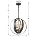 Luna 4 Light English Bronze Antique Gold Sphere Mini Chandelier - Chandeliers