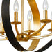 Luna 8 Light English Bronze Antique Gold Oval Chandelier - Chandeliers