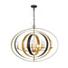 Luna 8 Light English Bronze Antique Gold Oval Chandelier - Chandeliers