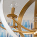 Luna 8 Light Matte White Antique Gold Chandelier - Chandeliers