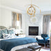 Luna 8 Light Matte White Antique Gold Chandelier - Chandeliers