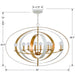 Luna 8 Light Matte White Antique Gold Chandelier - Chandeliers