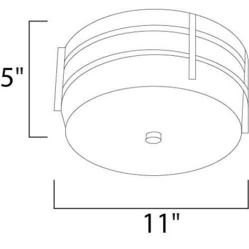 Luna LED E26 Brushed Metal LED Outdoor Flush Mount - Outdoor Flush Mount