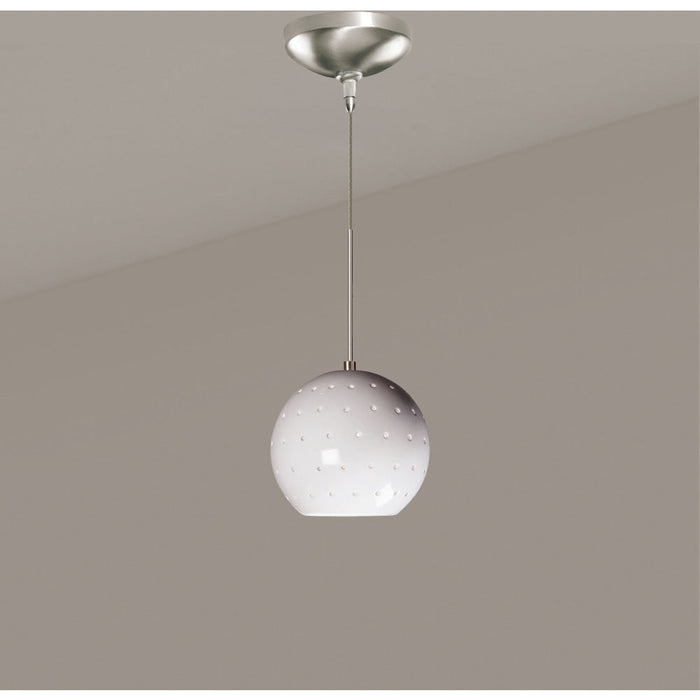 Lunar White Gloss Halogen Mini Pendant - Mini-Pendants