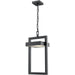 Luttrel Black LED Outdoor Chain Mount Ceiling Fixture | theLightShop