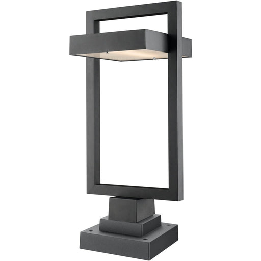 Luttrel Black LED Outdoor Pier Mounted Fixture - Outdoor Pier Mounted Fixture