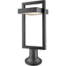 Luttrel Black LED Outdoor Pier Mounted Fixture | theLightShop