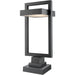 Luttrel Black LED Outdoor Pier Mounted Fixture | theLightShop