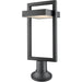 Luttrel Black LED Outdoor Pier Mounted Fixture | theLightShop