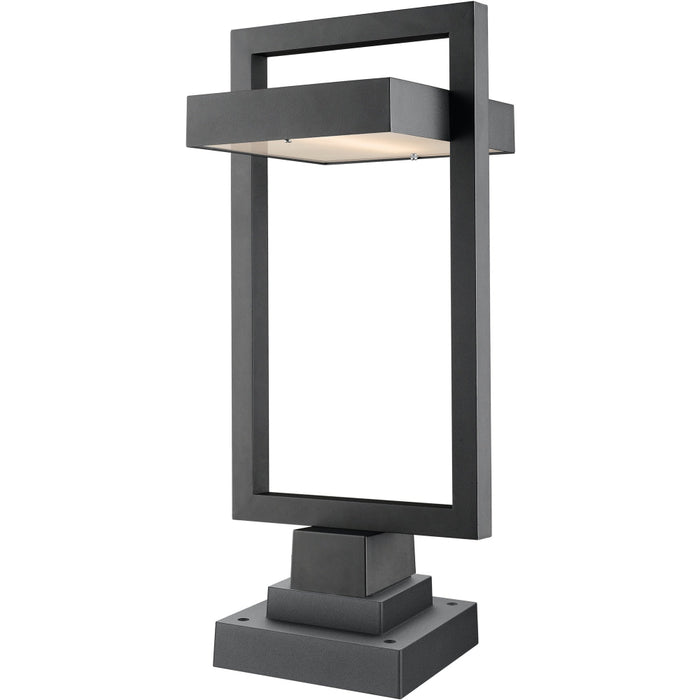 Luttrel Black LED Outdoor Pier Mounted Fixture | theLightShop