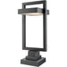Luttrel Black LED Outdoor Pier Mounted Fixture | theLightShop