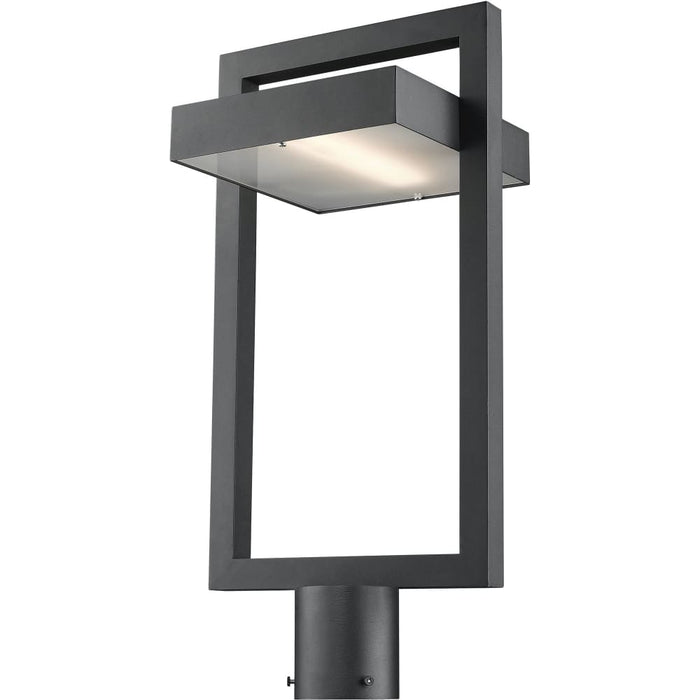 Luttrel Black LED Outdoor Post Mount Fixture | theLightShop