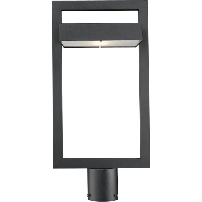 Luttrel Black LED Outdoor Post Mount Fixture | theLightShop