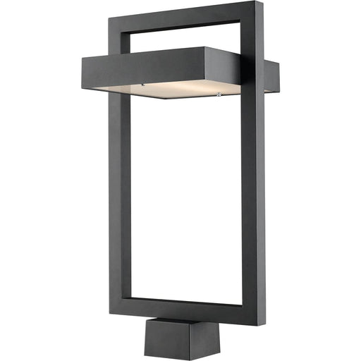 Luttrel Black LED Outdoor Post Mount Fixture | theLightShop
