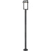 Luttrel Black LED Outdoor Post Mounted Fixture | theLightShop