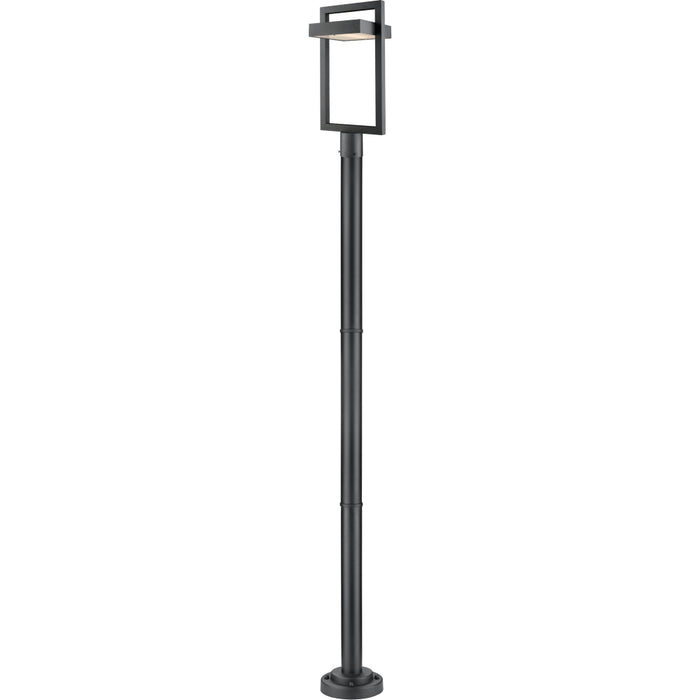 Luttrel Black LED Outdoor Post Mounted Fixture | theLightShop