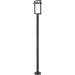 Luttrel Black LED Outdoor Post Mounted Fixture | theLightShop