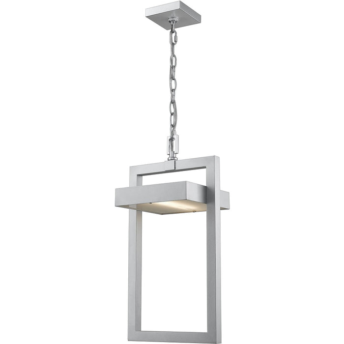 Luttrel Silver LED Outdoor Chain Mount Ceiling Fixture - Outdoor Chain Mount Ceiling Fixture