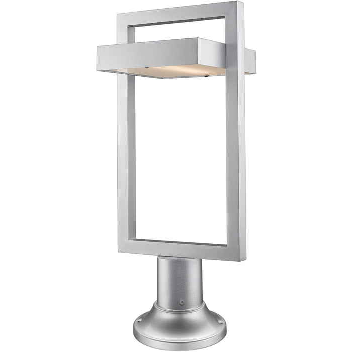 Luttrel Silver LED Outdoor Pier Mounted Fixture | theLightShop